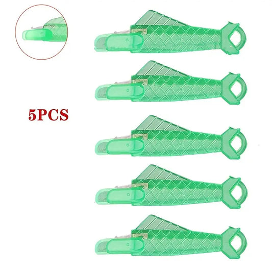 5pcs Mini Sewing Machine Needle Threader With Hook Plastic Stitch Insertion Tool Elderly Quick Automatic Changer Craft