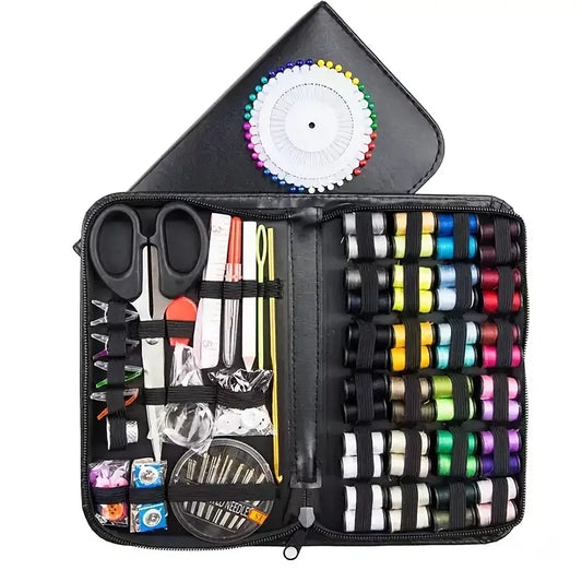 172pcs/pack Sewing Kit Box And Tool, 48 Color Thread Rolls, Portable Home Travel Craft Set, Hand Sewing Tools, Machines Bobbin